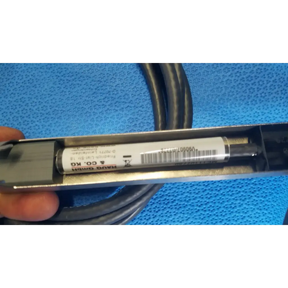 Silver metal linear encoder with white label and barcode in metallic casing for mettler toledo haug static eliminator bar system