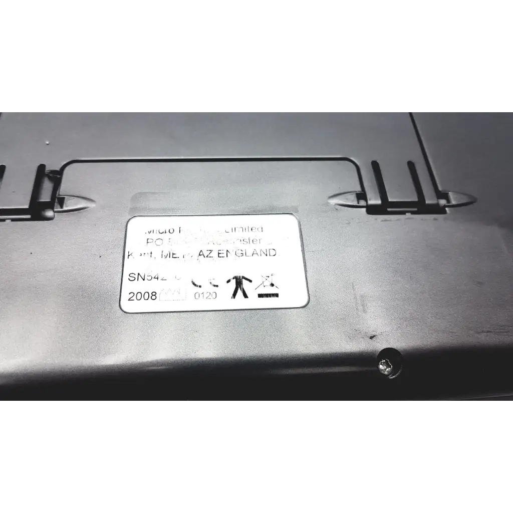 Silver metallic micro direct microlab spida 5 portable spirometer with white label and black text in access case