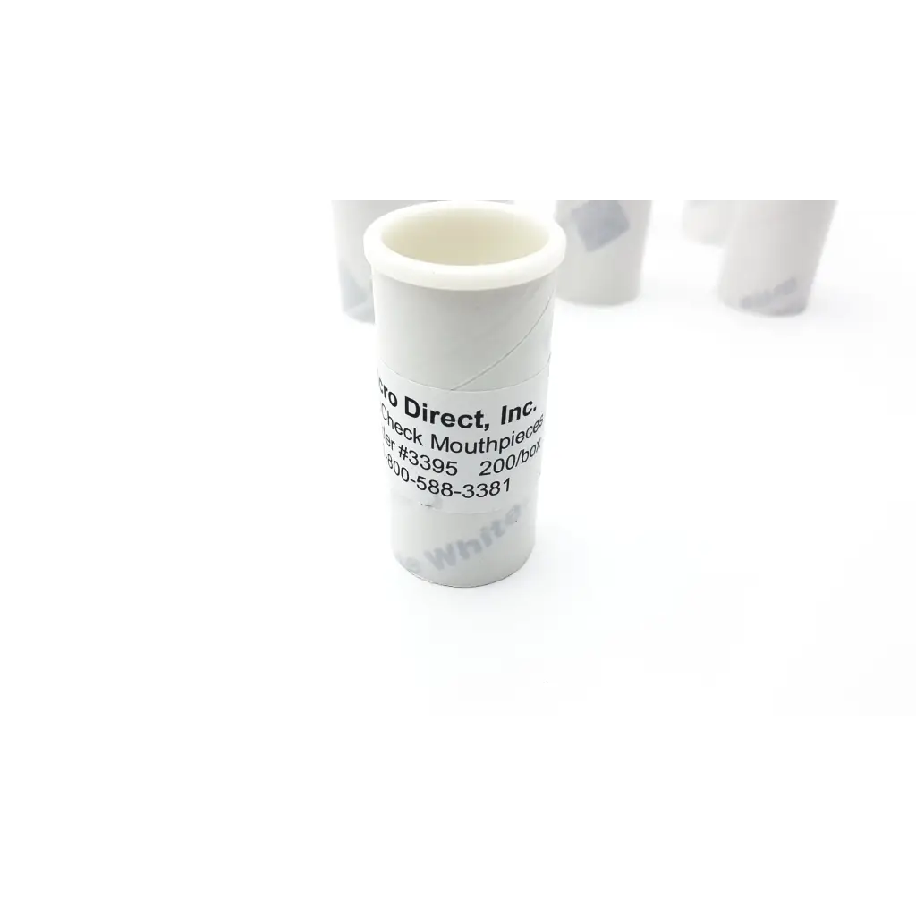 White plastic check mouthpiece tube for micro direct microlab spida 5 portable spirometer with access case