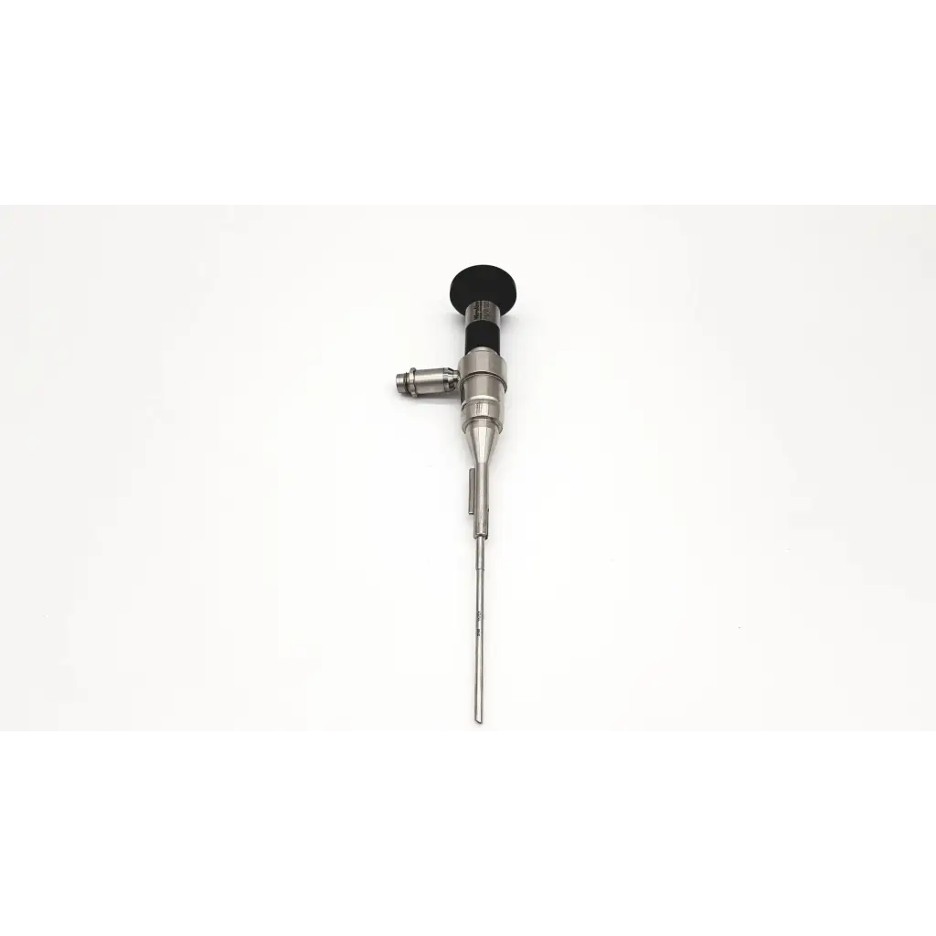 Silver microaire 81023 arthroscope da24-99 with black ergonomic handle and metallic joints for surgical use