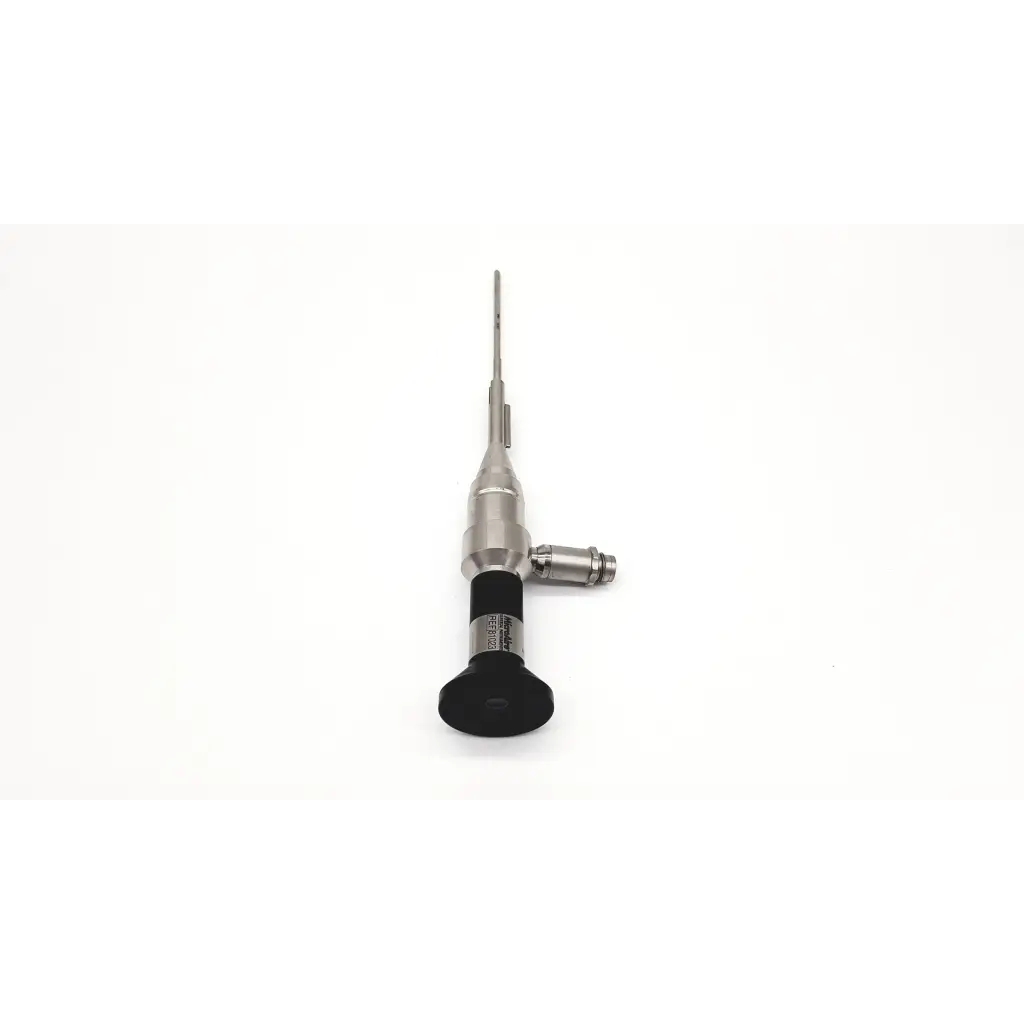 Silver microaire 81023 arthroscope da24-99 with black ergonomic handle and metallic joints for precise surgical use