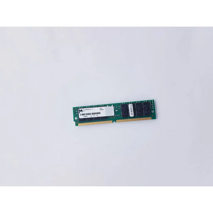 Green circuit board mt16d832g-6 32mb simm destop ram memory stick with gold contacts and white label with black text