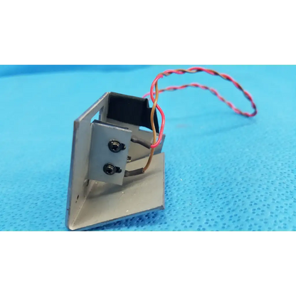 Silver metallic microswitch limit sensor bracket assembly with black screws and red-yellow wire for retinal camera trc-nw6s