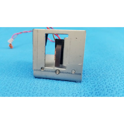 Silver metallic rectangular microswitch limit sensor bracket assembly with wiring for trc-nw6s retinal camera mechanism