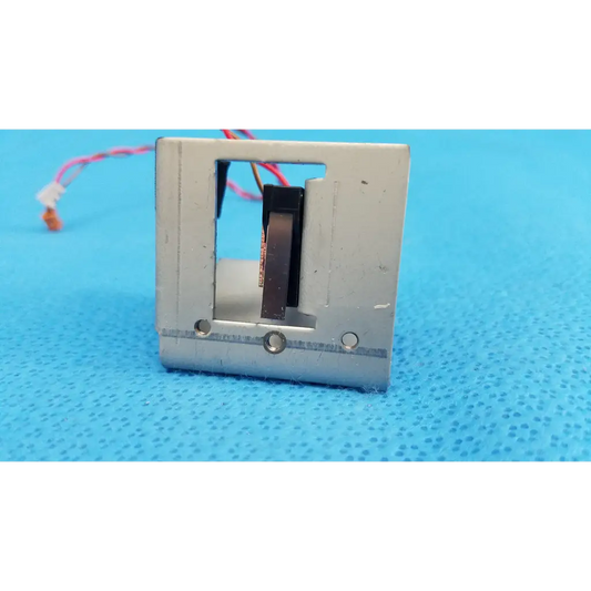Silver metallic rectangular microswitch limit sensor bracket assembly with wiring for trc-nw6s retinal camera mechanism