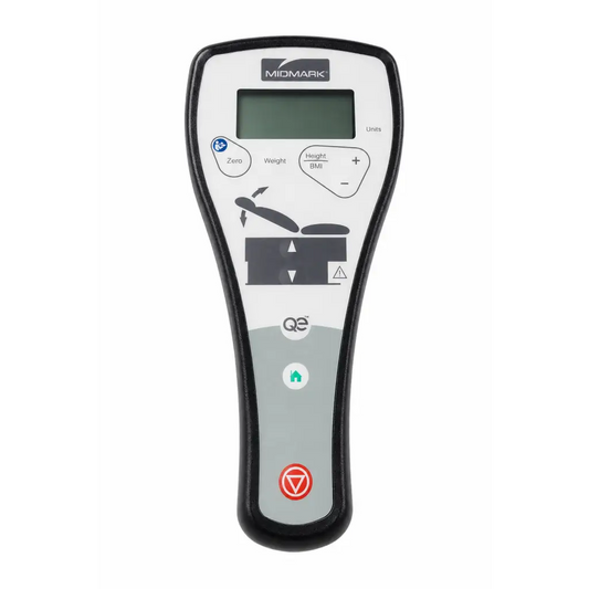 Midmark 002-1076-03 iq table control pendant with black buttons and white gray body for precise table control