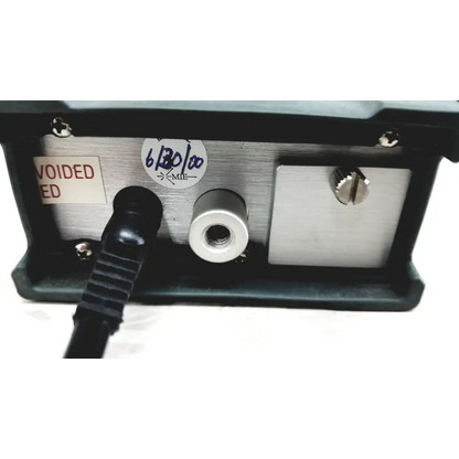 Silver metallic mie personal data ram pdr-1000 aerosol monitor back with black casing circular port and screw for industrial hygiene