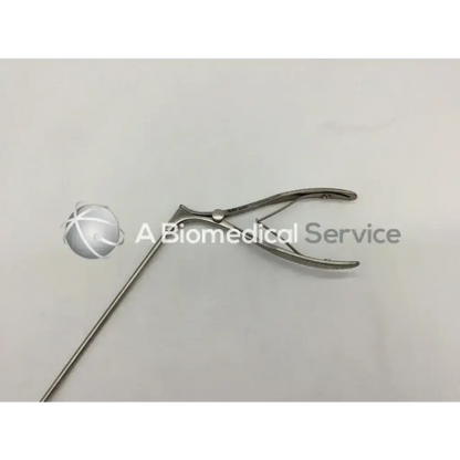 Silver mcgivney hemorrodidal surgical ligator with long slender handle and curved jaws miltex 28-150 hemorrodidal surgical