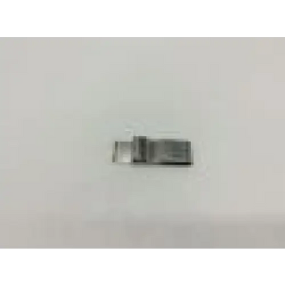 Silver usb flash drive with sleek metallic finish shown alongside miltex 4-100 autoclavable stainless scalpel blade remover