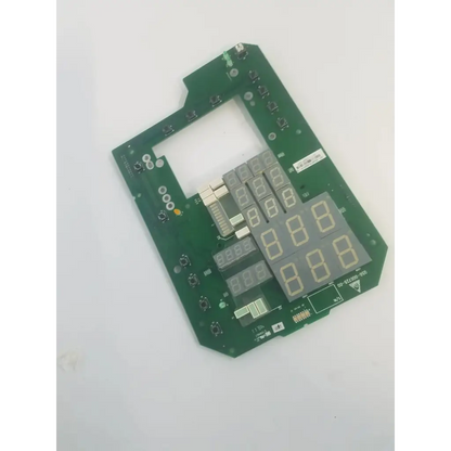 Green Mindray accutor v interface pcb board with digital display and electronic components for precise device integration