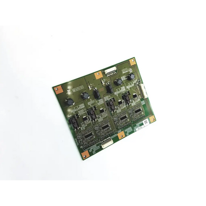 Green rectangular minebea dm63009 u84pa-e0015436a inverter board with black components and gold mounting tabs