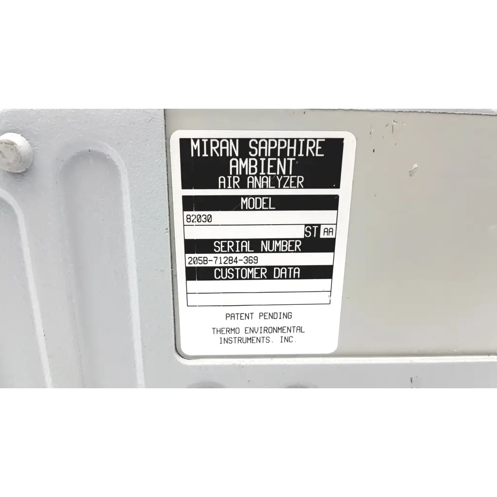 Miran Sapphire Ambient Air Analyzer 205B-71284-369