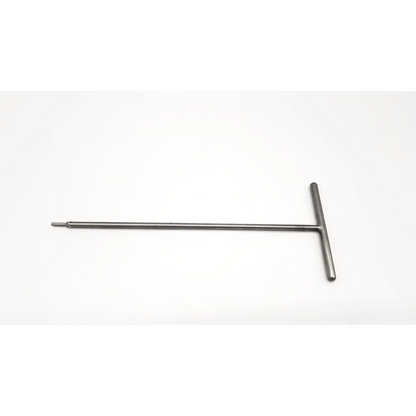 Mitek 214542 surgical arthroscopic reamer with silver t-handle hex key wrench and slender metallic shaft