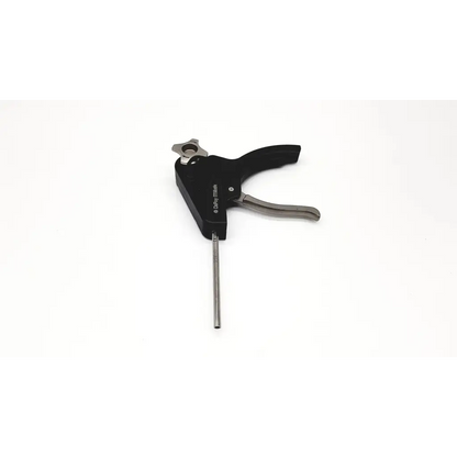 Black and silver versalok deployment gun with ergonomic handles and daisy medical label for precise surgical use