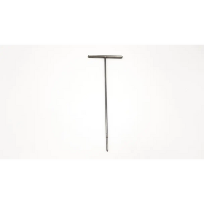 Mitek 214711 surgical tool da54-199 silver t-shaped metal tool with slender shaft and pointed tip for precision use