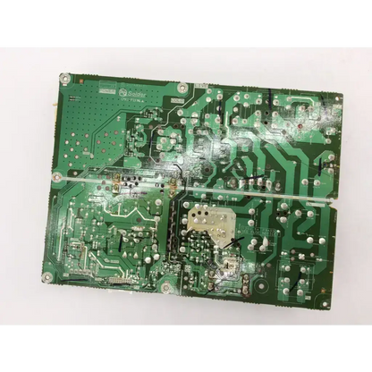Green printed circuit board with silver solder joints and components in mitsubishi 934c2280 power supply unit