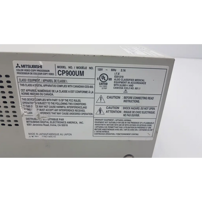 Mitsubishi cp900um analog color video copy processor with white plastic casing and black text label for video printing