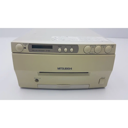 Beige mitsubishi cp900um analog color video printer with digital display and control knobs for photo processing