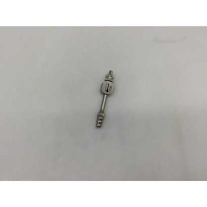 Silver metallic mizuho 07-119-01sc suction tube with textured grip and engraved branding on the body