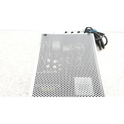 Silver perforated metal panel with circular holes on the mks instruments 247c mass flow controller power supply