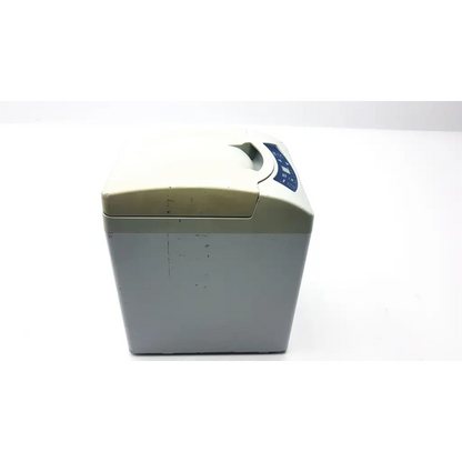 Beige and gray top-loading washing machine with blue control panel in monitex industrial turbomax v3 aligate mixer gx300