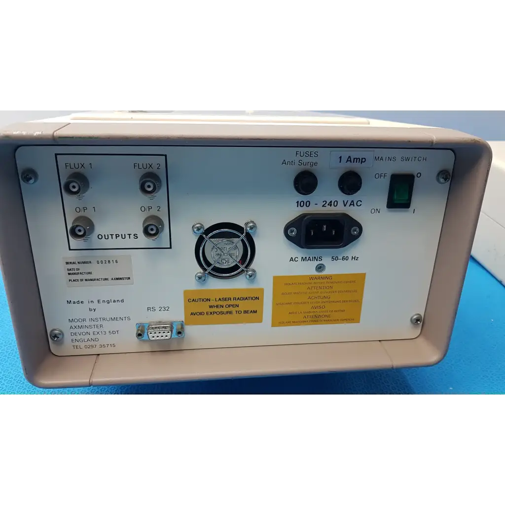Moor Instruments MBF3D Laser Blood Flow Monitor With Chiu Mercury-100W Power Supply - Laser Blood Flow Monitor/Chiu