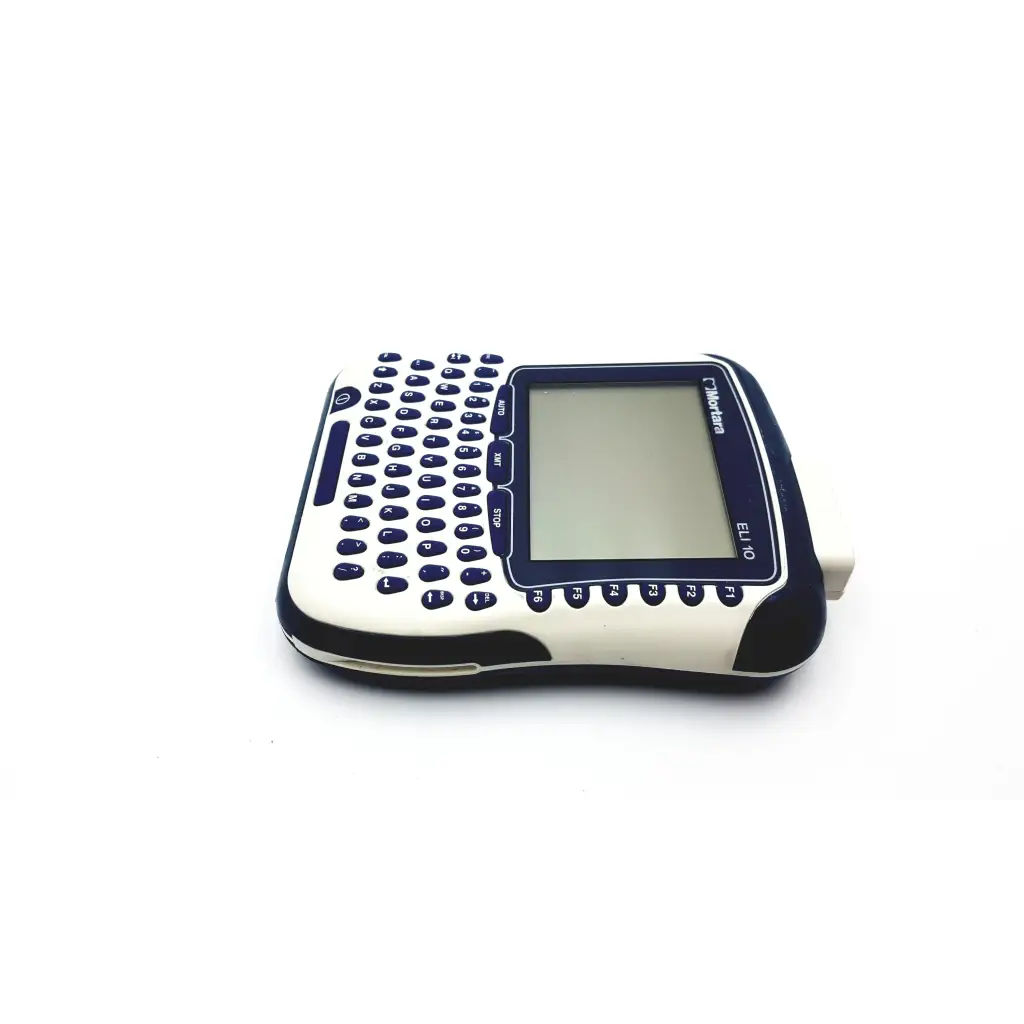Black and cream mortara eli 10 series electrocardiograph portable ekg device with physical keyboard and screen