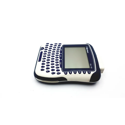 Black and cream mortara eli 10 series electrocardiograph portable ekg device with physical keyboard and screen