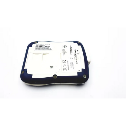 Blue and white mortara eli 10 series electrocardiograph portable ekg handheld device from bio-technica instrument for clinical use