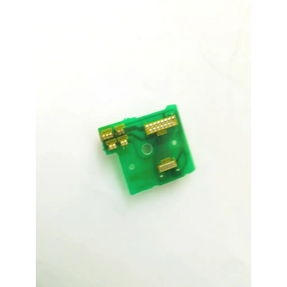 Green plastic motor base relay circuit board with gold-colored connectors for 60000 series base relay applications