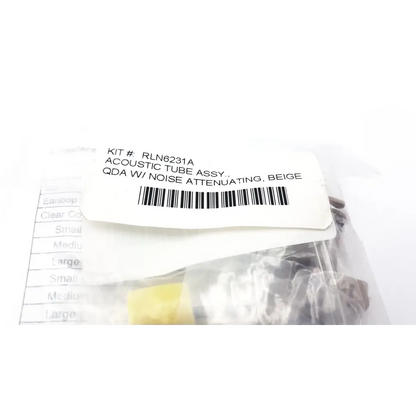 Beige motorola rln6231a low noise translucent acoustic tube assembly with noise attenuation in clear plastic bag