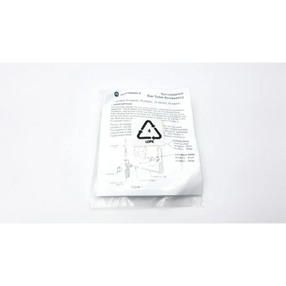 Motorola rln6231a low noise translucent tube surveillance ear accessory in clear plastic package with printed instructions