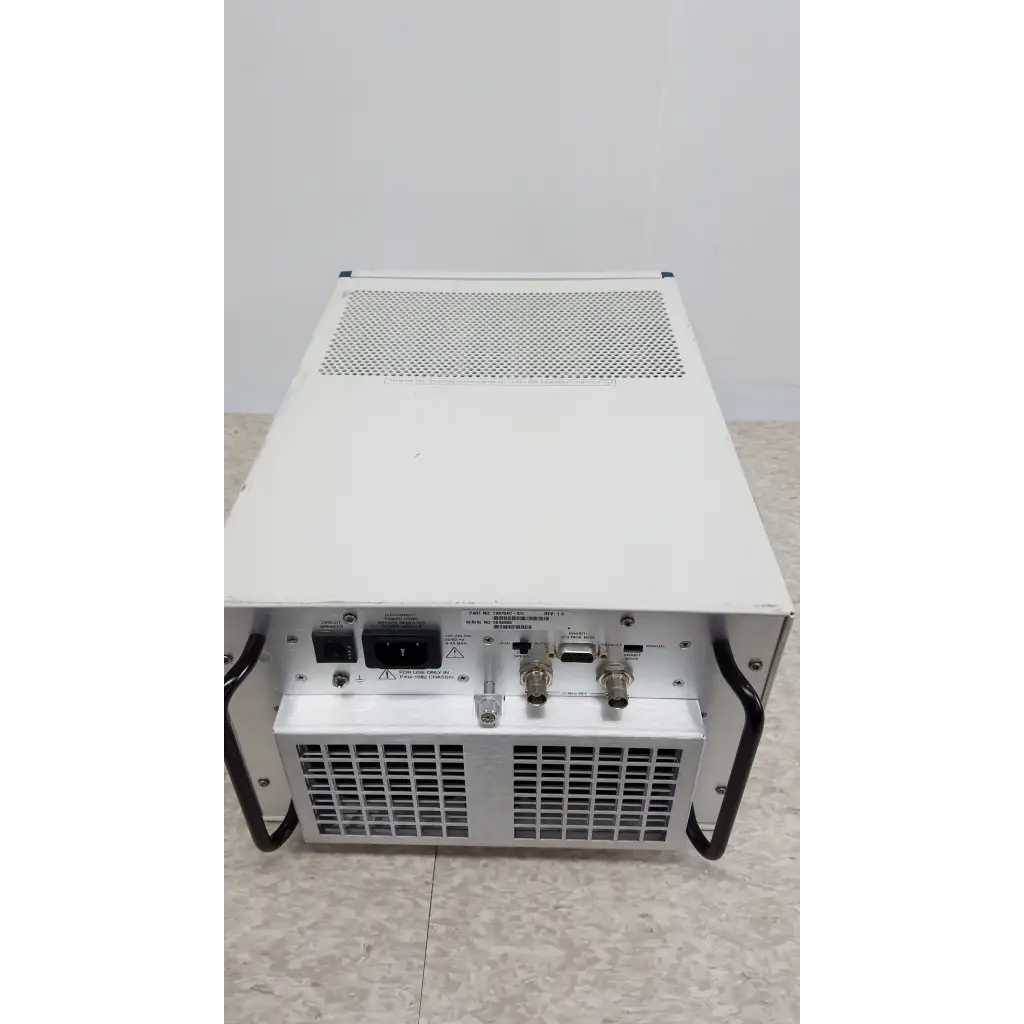 White metal rack-mountable national instruments pxi express power supply with ventilation grilles and multiple ports