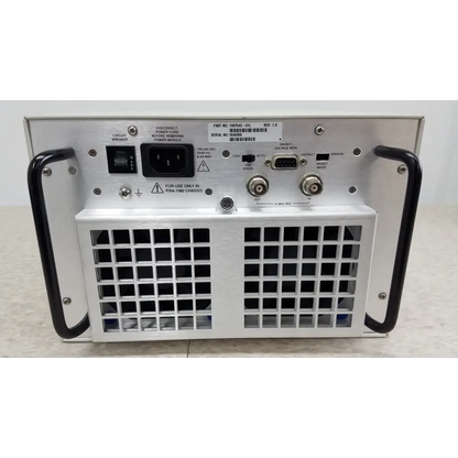 Silver metallic national instruments pxi express industrial power supply with black handles and ventilation grille for data acquisition
