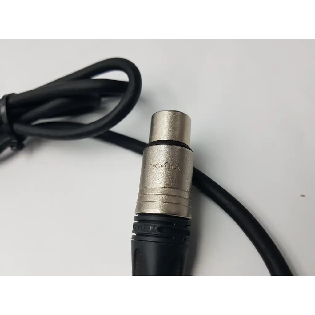 Silver xlr audio cable connector with black insulated cord for nds bpm150s24f06 medical power supply adapter 24v 6.25a