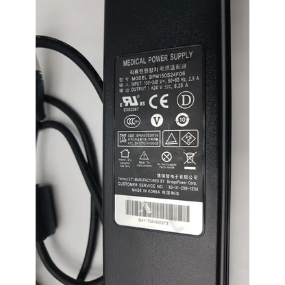 Black medical power supply adapter bpm150s24f06 with 24v 6.25a output for nds medical devices