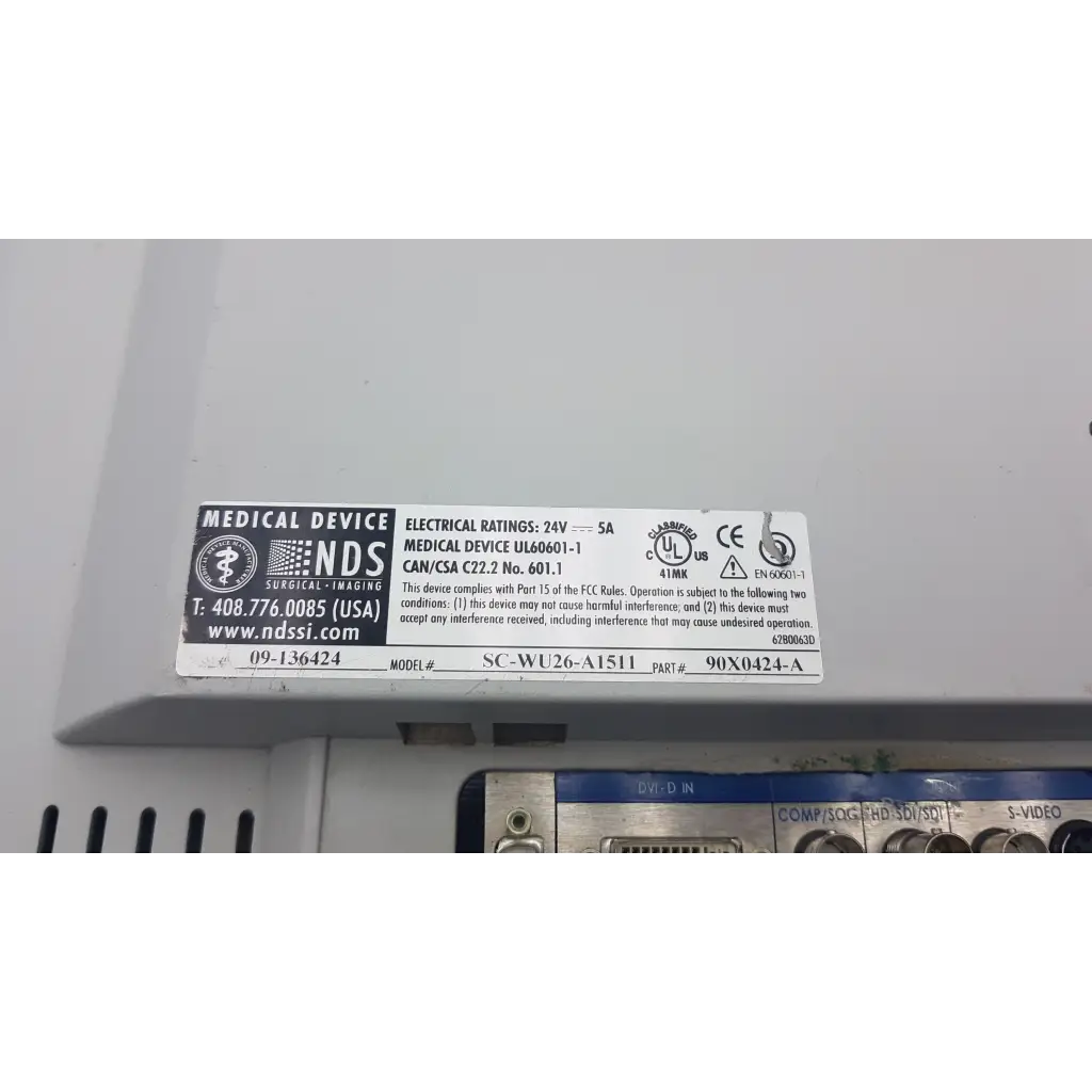 Load image into Gallery viewer, NDS Radiance SC-WU26-A1511 HD Monitor - Patient