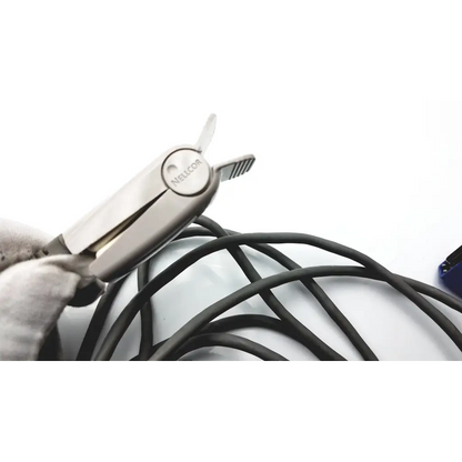Silver nellcor multi-tool with textured grip and sleek design for spo2 adapter cable compatible with Nellcor DOC-10