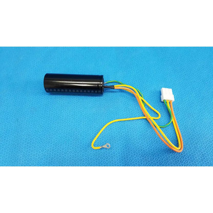 Nichicon black cylindrical power supply capacitor with yellow orange green wires for topcon fundus retinal camera