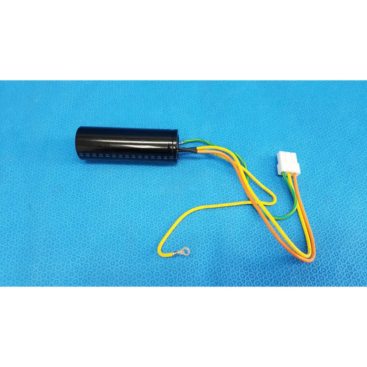 Nichicon black cylindrical power supply capacitor with yellow orange green wires for topcon fundus retinal camera