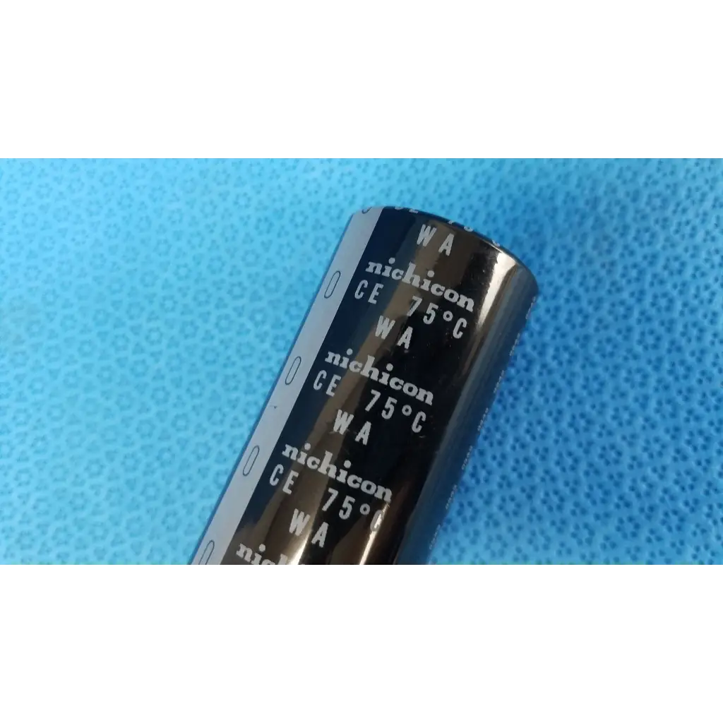 Black nichicon electrolytic power supply capacitor with silver lettering for Topcon fundus retinal camera