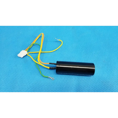 Nichicon black cylindrical power supply capacitor with yellow green orange wires for topcon fundus retinal camera