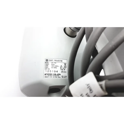 White plastic nidek cp-770 chart projector with wall mount for eye exam charts by nidek co ltd