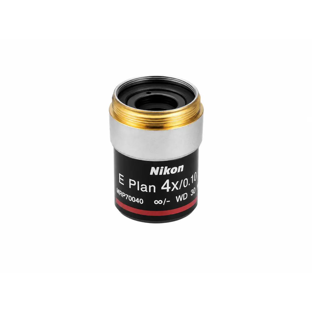 Nikon E Plan 4X/0.10 Microscope Objective - Biomed Certified
