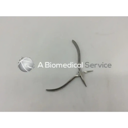 Silver normed 503004124 pliers flat-nosed ad5-69 with curved handles and pointed tips for precision use