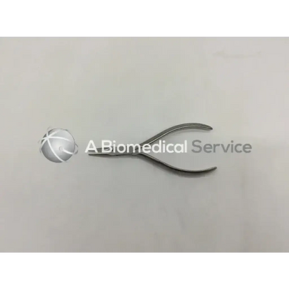 Stainless steel pliers flat-nosed normed 503004124 with curved precision jaws and sleek metallic finish