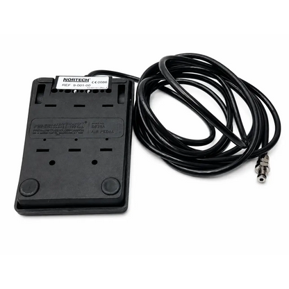 Black nortech pressair trol b621a air pedal with coiled cable and metallic connector biomed certified