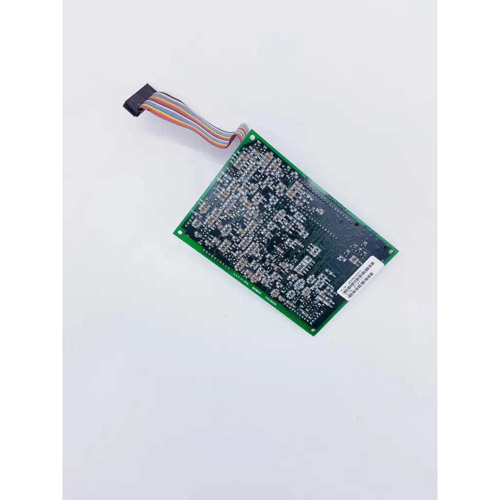 Green rectangular nibp assembly board with multi-colored ribbon cable for novametrix 25300001 controller with spacelabs mpc860 cpu