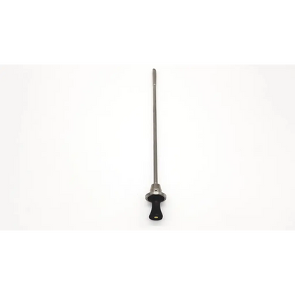 Olympus a0410 standard obturator with a sleek metallic stainless steel shaft and black ergonomic handle for surgery