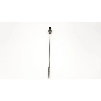 A sleek metallic olympus a20902a obturator with a black-tipped end and slender shaft for precise surgical use